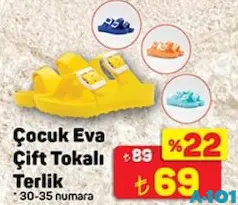 JUNO ÇOCUK EVA ÇİFT TOKALI TERLİK